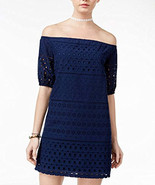 City Studio Juniors Off-the-Shoulder Shift Dress Navy XS - $27.71