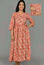 Attractive Both side zip Pregnant /Maternity Women Kurti Gown Easy baby ... - $801.70 MXN