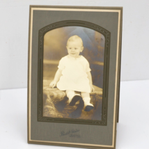 Vintage Photo of a Baby Toddler Smiling Bristol Studio Stand Up Adopt a Relative - £17.80 GBP