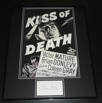 Coleen Gray Signed Framed 16x20 Kiss of Death Poster Display - £118.69 GBP