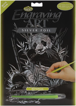 Silver Foil Engraving Art Kit 8&quot;X10&quot;-Panda - £12.12 GBP