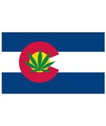 huge COLORADO STATE MEDICAL MARIJUANA POT LEAF 3 X 5 novelty FLAG new 3x... - £5.23 GBP