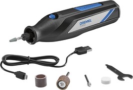The Dremel 7350-5 Cordless Rotary Tool Kit, 4V Li-Ion Battery, And 7 Rot... - $44.99