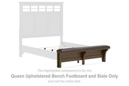 Shawbeck - Medium Brown - Queen Upholstered Bench Footboard and Slats - $161.00