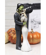 Ebros DOD True Love Kiss Skeleton Frankenstein Bride and Groom Couple Fi... - £29.88 GBP