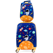 2PCS Kids Luggage Set 18&#39;&#39; Rolling Suitcase &amp; 12&#39;&#39; Backpack Travel ABS S... - $95.07