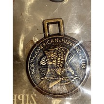 Vintage North American Hunting Club Bronze Jacket Zipper Pull Charm Eagl... - $7.85