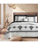 Maireve Embroidery Comforter Set King Size 7 Pieces, Boho Farmhouse Western - €100,36 EUR