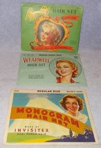 Vintage Real Human Hair Hair Nets Lot Regular Size 1940&#39;s Illustrated Envelope A - £6.33 GBP