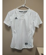 New Adidas Team Performance Womens Medium Short Sleeve Jersey White P57794 - £11.39 GBP