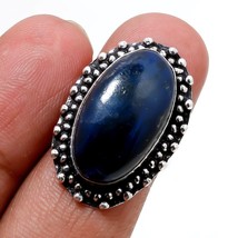 Blue Fire Labradorite Oval Shape Gemstone Ethnic Gifted Ring Jewelry 6&quot; SA 6144 - £3.18 GBP