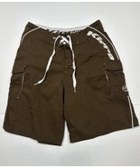 Kirra Brown Spell Out Polyester Board Shorts Men Size 30 (Measure 29x10) - £9.11 GBP