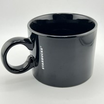 2017 Starbucks Mug Black Cup Tea White Lettering 12 Oz Microwave Dishwasher Safe - £7.57 GBP