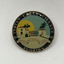 Indian Creek Village Florida City State Souvenir Enamel Lapel Hat Pin Pi... - $7.95