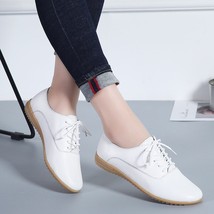  women oxford shoes ballerina flats shoes women genuine leather shoes moccasins lace up thumb200