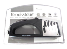 Brookstone 4-in-1 Knife and Shears Sharpener Universal Non-Slip New in P... - £29.54 GBP