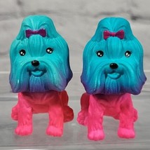 Barbie Pet Dog Figures Color Me Cute Matching Lot Of 2 Color Changing An... - £7.81 GBP