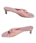 Donald Pliner Pink HELLI Mesh Elastic Leather Slide Shoe Buckle Detail $... - $90.00