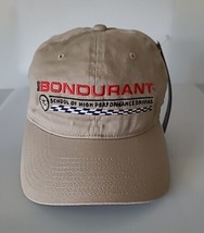 Bob Bondurant Racing Hat Cap Tan Vintage - £30.49 GBP