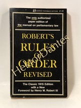 Robert&#39;s Rules of Order Revised (1971 Softcover) - £7.60 GBP