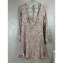 Free People Boheme Mini Dress OB1017745 Floral Ivory Ruffle Combo Size 10 - $511.24 MXN