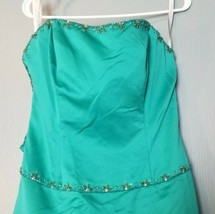 Alfred Angelo - Prom Bridesmaid Gown Jade Embellished Strapless Dress Si... - $183.83