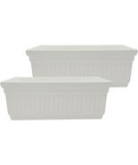 HC Companies 24 Inch Fluted Venetian Garden Flower Window Box, White (2 ... - €33,88 EUR