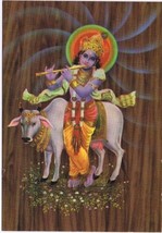 Postcard Lord Krishna Sacred Cow India - $4.94