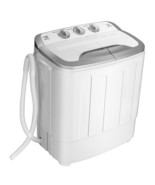 13Lbs Portable Semi-Automatic Twin Tub Wash Machine W/ Built-In Drain Pu... - £217.46 GBP