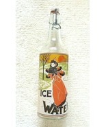 Art-Deco Style Ice Water German Bottle with Flip-Top Cap - $26.66 CAD