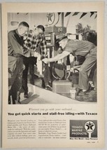 1961 Print Ad Texaco Marine Products Gas Pump,Attendant &amp; Huge Bass - £15.14 GBP
