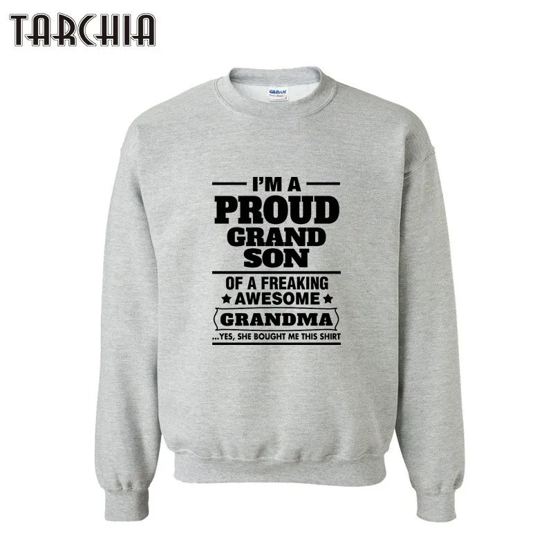 Tarchia Hoodies Mens Hombre Hip Hop Male Hoodie Fashion I&#39;m Pround Grand Son Pr - £136.62 GBP