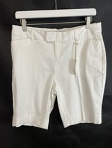 Dockers Paper White Bermuda Shorts Crisp White Stretch Cotton NEW 10P - £20.99 GBP