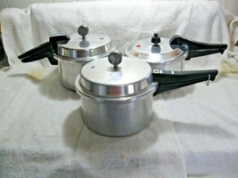 Vintage Collectible MIRRO 4qt Aluminum Pressure Cookers-USA Made-Farm-Home-Cabin - £29.06 GBP+