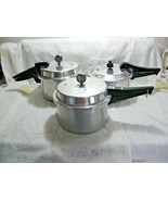 Vintage Collectible MIRRO 4qt Aluminum Pressure Cookers-USA Made-Farm-Ho... - $36.95+