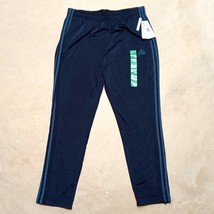 NWT Adidas Trico Zip Navy Blue 3 Stripes Drawstring Sweat Pants - Men&#39;s ... - £23.39 GBP