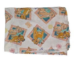 Vintage Disney LION KING Twin Flat Bed Sheet Nala Simba Great Craft Fabr... - $13.30