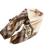 Vintage 30 Inch Square Ladies Scarf Metallic Thread Made in Japan - €16,23 EUR