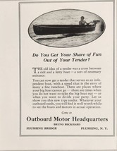 1928 Print Ad Outboard Motor Headquarters Bruno Beckhard Flushing,New York - £10.53 GBP