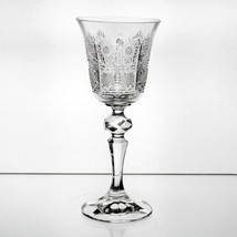 Bohemia Crystal Queens Lace Cut Port Wine Glass, Vintage Knob Stem, 2oz, 5 7/8&quot; - £23.53 GBP