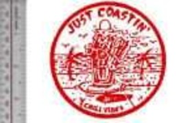 Vintage Surfing &amp; Skateboarding Just Coastin&#39; Beer Coasters Promo Patch - $184.69 MXN