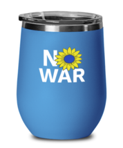 Inspirational Wine Glass No War Blue-WG  - £21.97 GBP