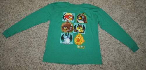 Boys Shirt Angry Birds Star Wars Green Long Sleeve Tee-size XL 18/20