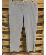 New York &amp; Company 7th Avenue Striped Flat Front Capri Pants Woman&#39;s Siz... - $13.56 CAD