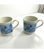 Disney Staffordshire Cup Mug Lot of 2 Blue Hidden Mickey Mouse  - £14.79 GBP
