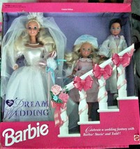 Barbie Doll - Vintage 1993 Dream Wedding Set with Stacie & Todd Limited Edition - £55.19 GBP