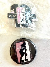 Roller Derby Collector Pins Two 10 Year Pins for Womens Flat Track Derby Assoc - £18.53 GBP