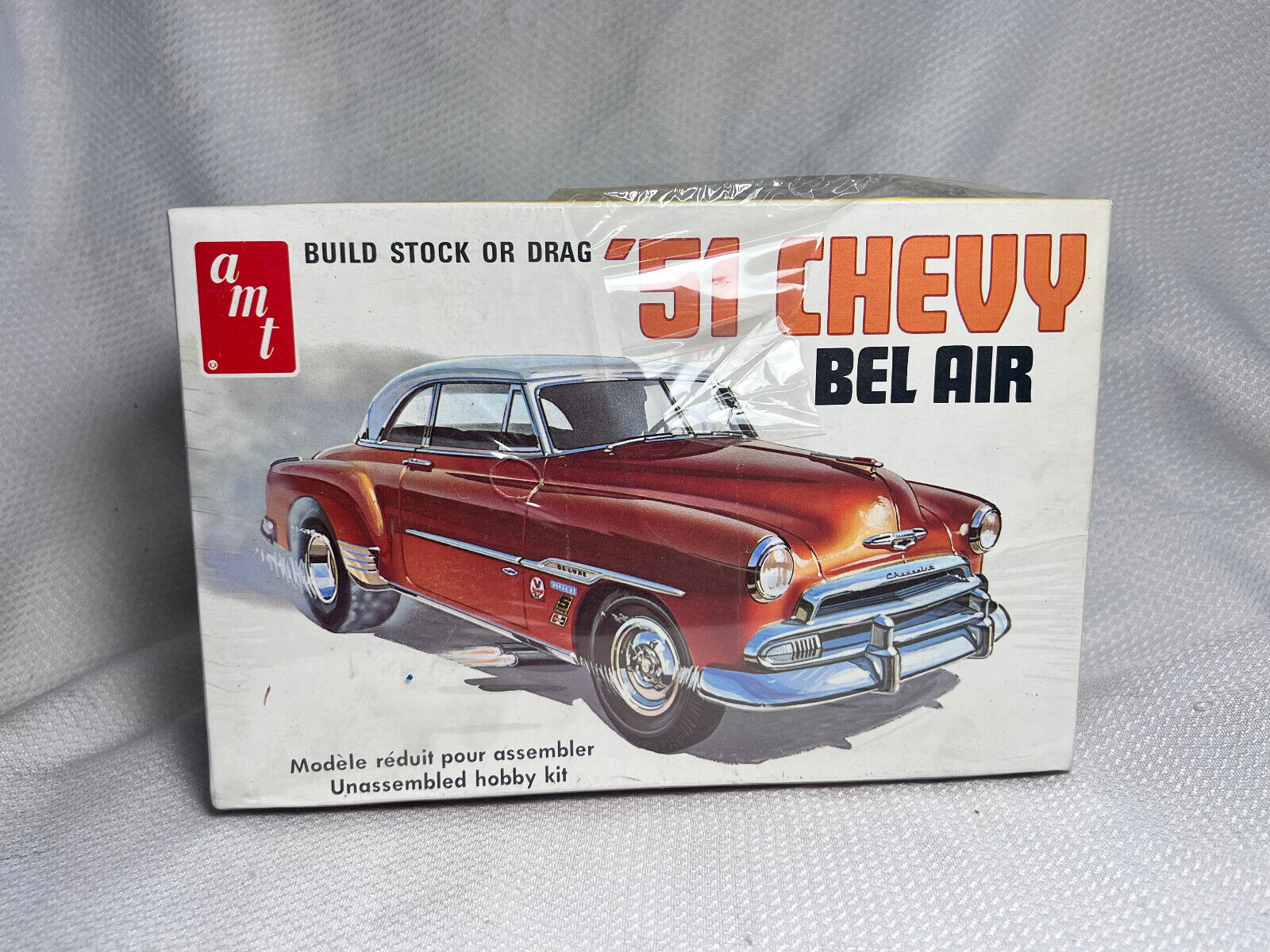NOS AMT T295 '51 Chevy Bel Air Build Stock Or Drag Unassembled Hobby Kit Sealed - £24.01 GBP