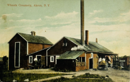 RARE Early 1900&#39;s Wheats Creamery in Akron New York NY Dairy Farm Postcard - £44.63 GBP