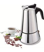 1 Stainless Steel Moka Pot Stovetop Espresso Maker 300ml(6Cp) Home, Offi... - £15.71 GBP